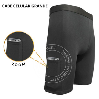 Kit Bermudas Short Segunda Pele Ciclista Térmica Masculina Para Corrida Com Bolso Confort…