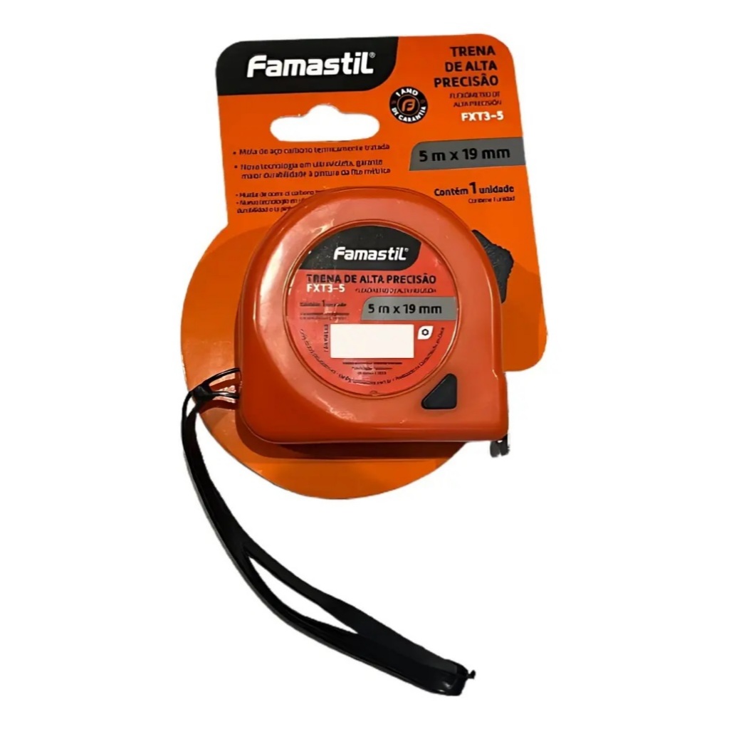 Trena Famastil 5m Alta Precisão medição exata, alta durabilidade, design ergonômico
