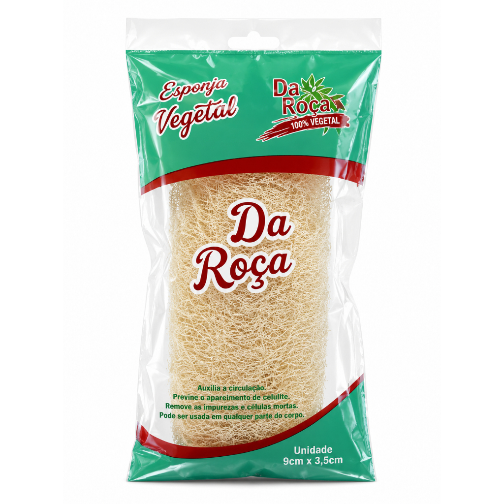 Bucha Vegetal Natural Para Banho Esponja Esfoliante Corporal Limpeza Profunda Pele Macia Ecológica Premium