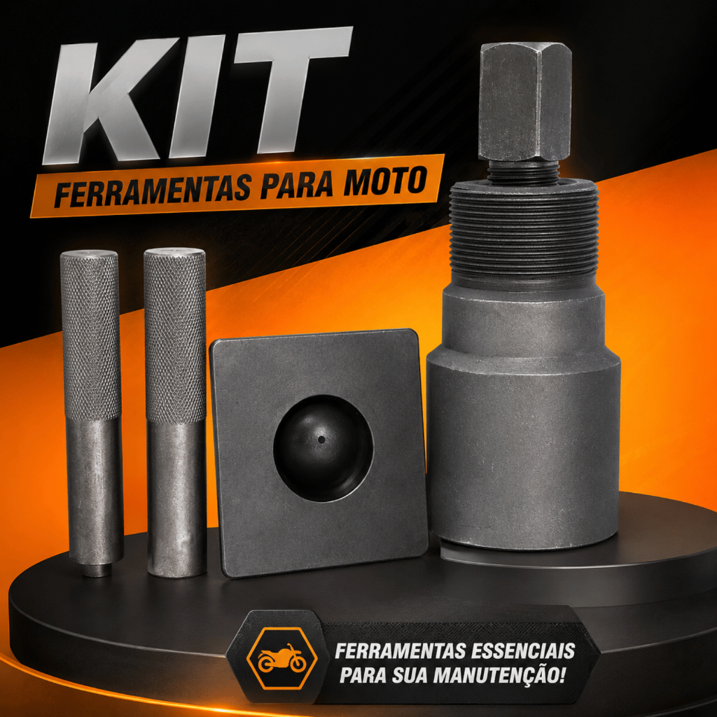 Kit Compressor De Mola De Válvula + Extrator De Volante Magnético 3 Vias Para Moto