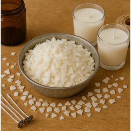 Kit Cera de Coco+Pavio 3mm B2040+Essência p/ Velas Premium 10 ml
