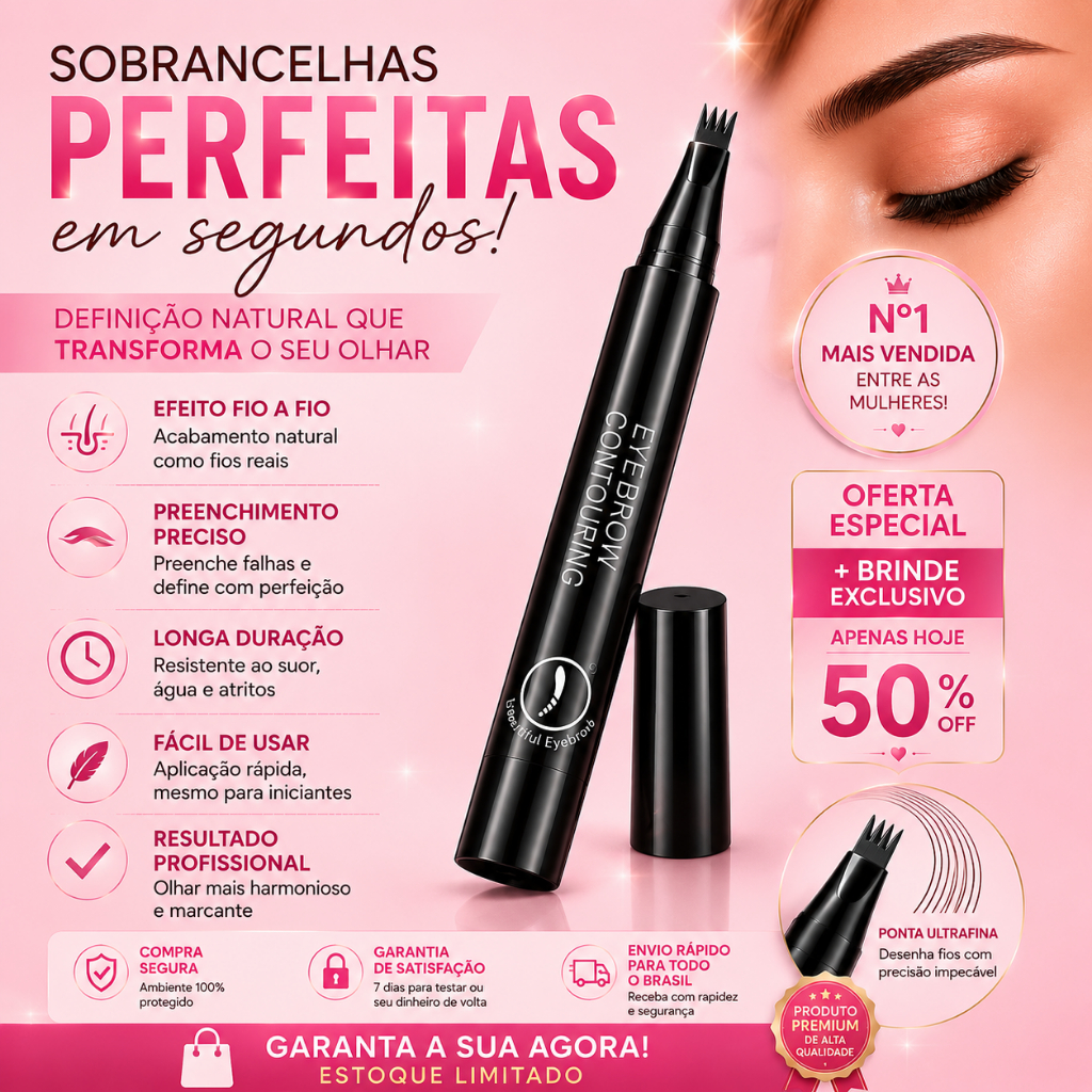 Caneta fio a fio para Sobrancelha e Barba À Prova D 'água Microblanding maquiagem
