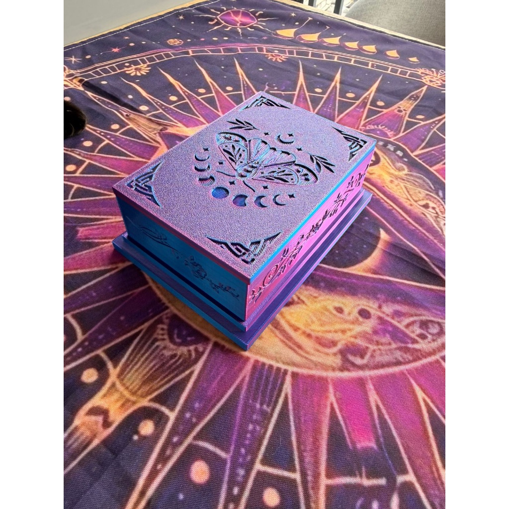 Kit Caixa para Oraculo Organizadora 10 Nichos Tarot Baralho Cigano PLA Silk PLA Premium