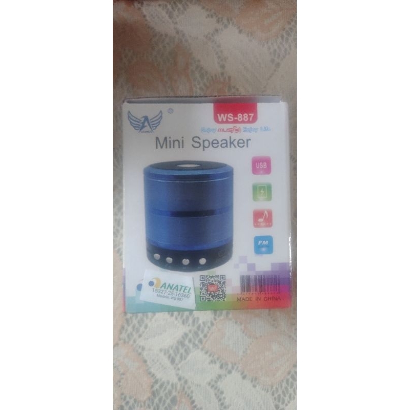 Mini Caixa de Som Bluetooth WS887 com Bluetooth 4.0 e Atendimento de Chamadas