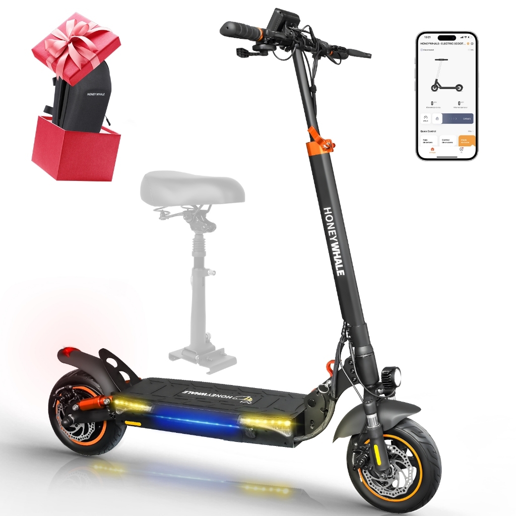 HONEYWHALE T4A Patinete Elétrico Dobrável Scooter 750W (MAX), Velocidade 45 KM/H, 35 KM Autonomia