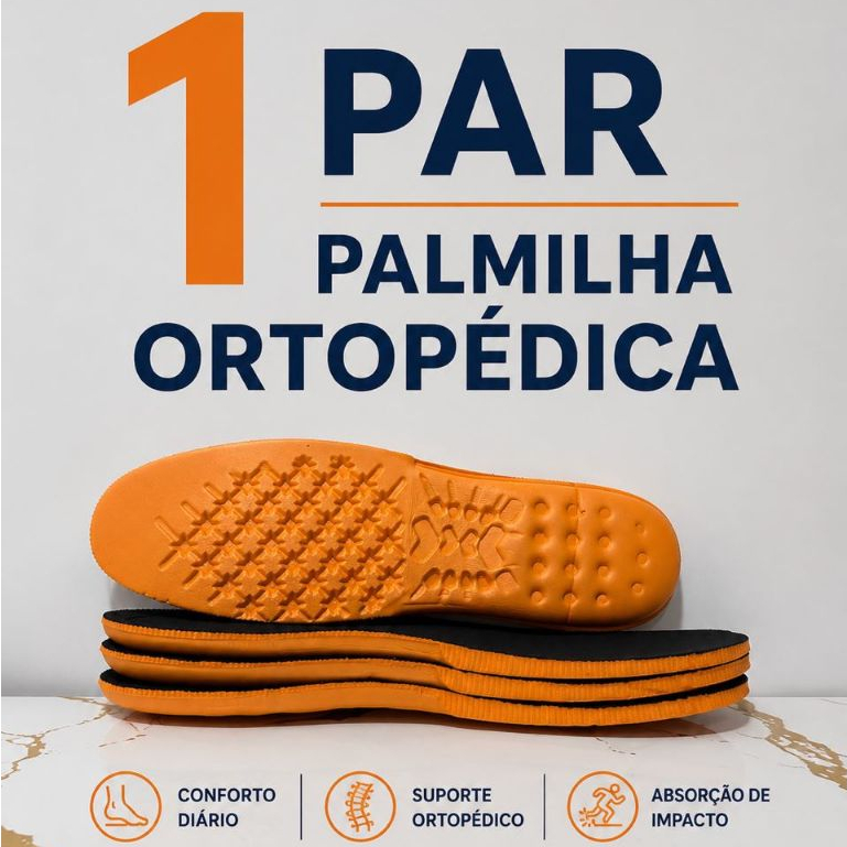 Palmilha Ortopédica Anatômica Em Gel Macia Confortável Para