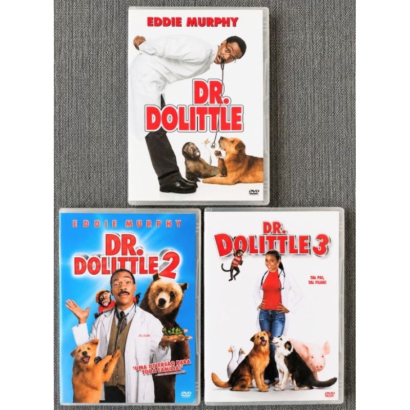 Dvd DR. Dolittle 1, 2 e 3 ( Eddie Murphy )  Lacrado e Original (RARIDADE) Doutor Dolittle.