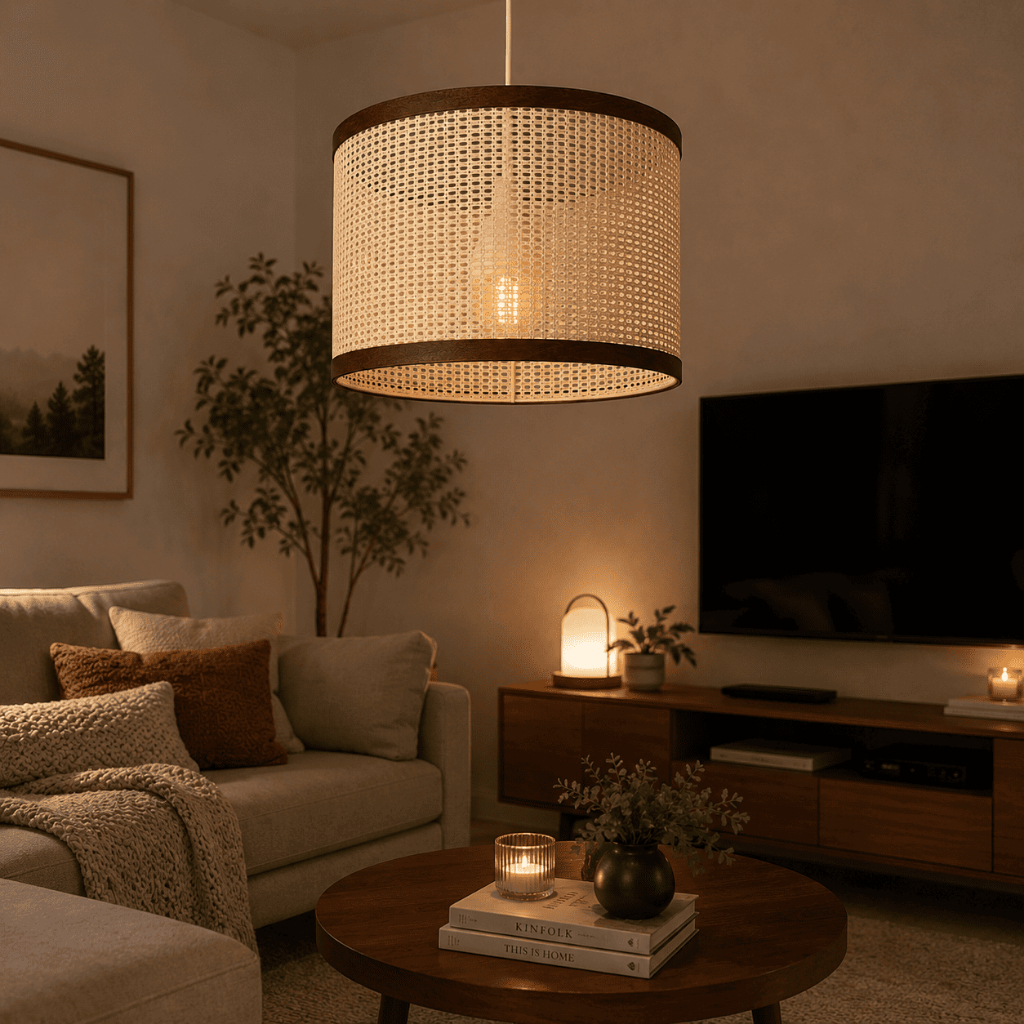 Pendente Lustre Tamanho Médio Sala De Estar Quarto Cozinha Moderno Ambiente Acolhedor Aconchegante