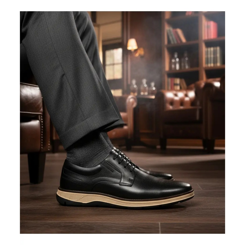 Sapato Oxford Casual Ferracini 24h Fluence Masculino Social Homem Elegante 5540-559g