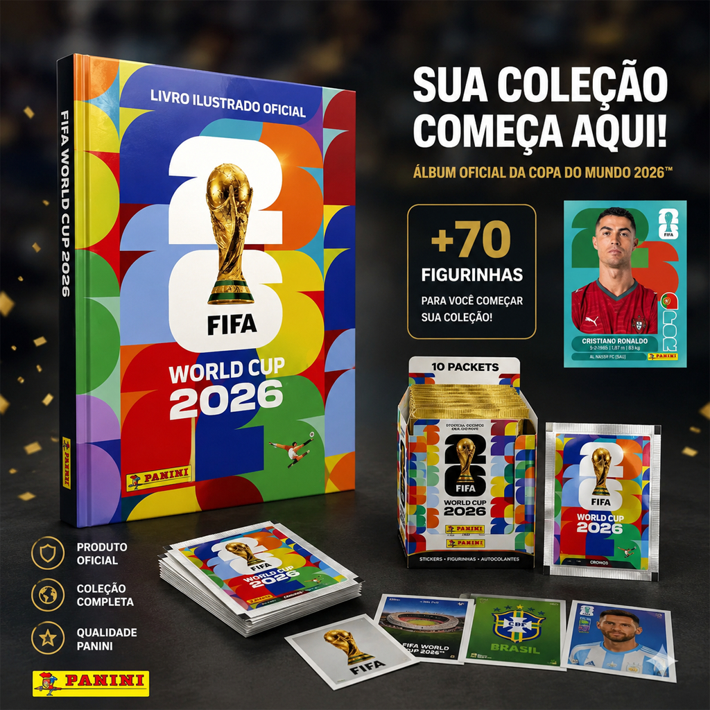 Album Oficial Copa Do Mundo 2026 Complete Seu Álbum Album Capa Dura Mais 70 Figurinhas
