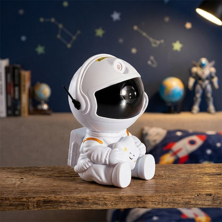 Projetor Astronauta Céu Estrelado LED Galáxia Nebulosa com Controle Remoto USB Pinduoduo