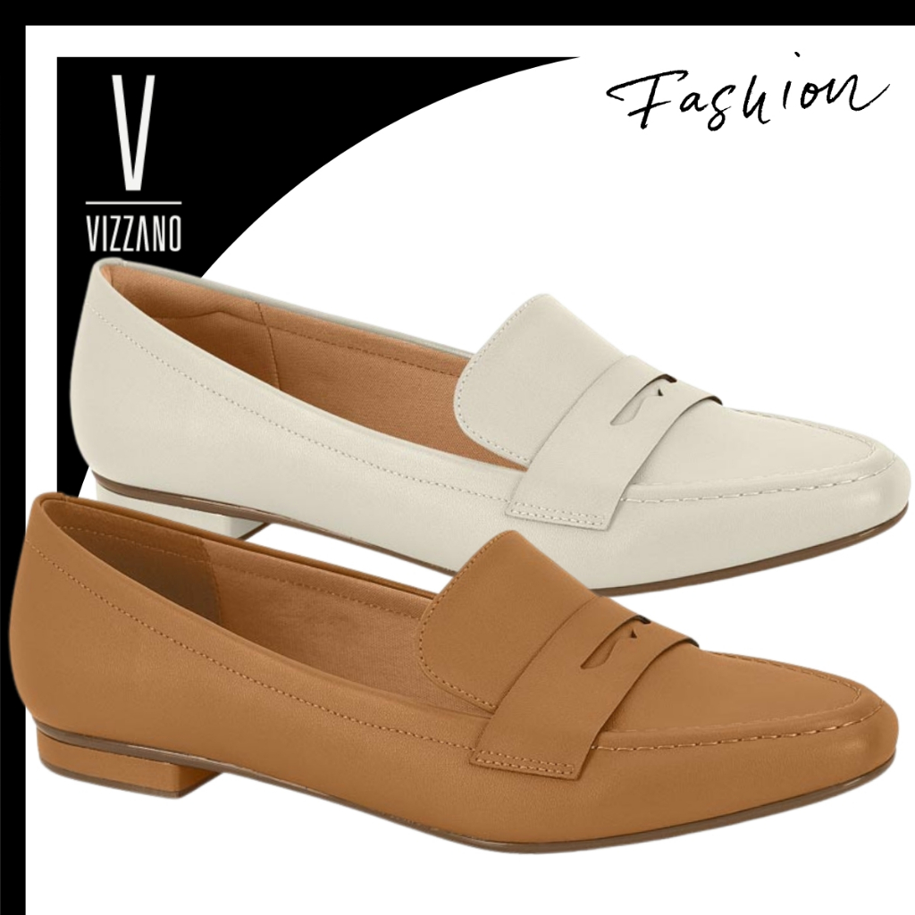Mocassim Vizzano Feminino 34 e 35 Loafer Sapato Social Confortável Elegante Trabalho Original
