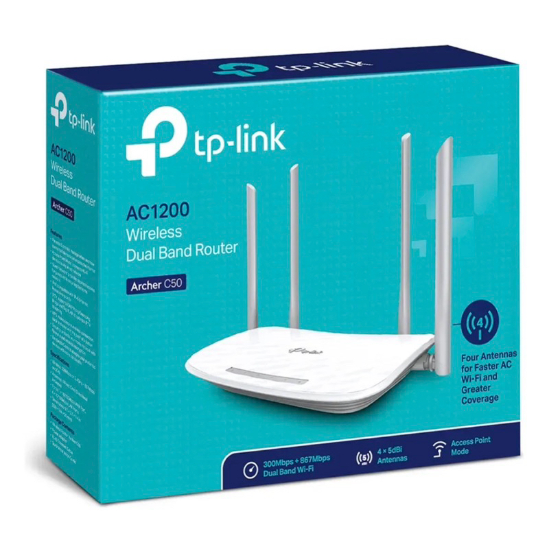 ROTEADOR TP-LINK ARCHER C50 AC1200 DUAL BAND