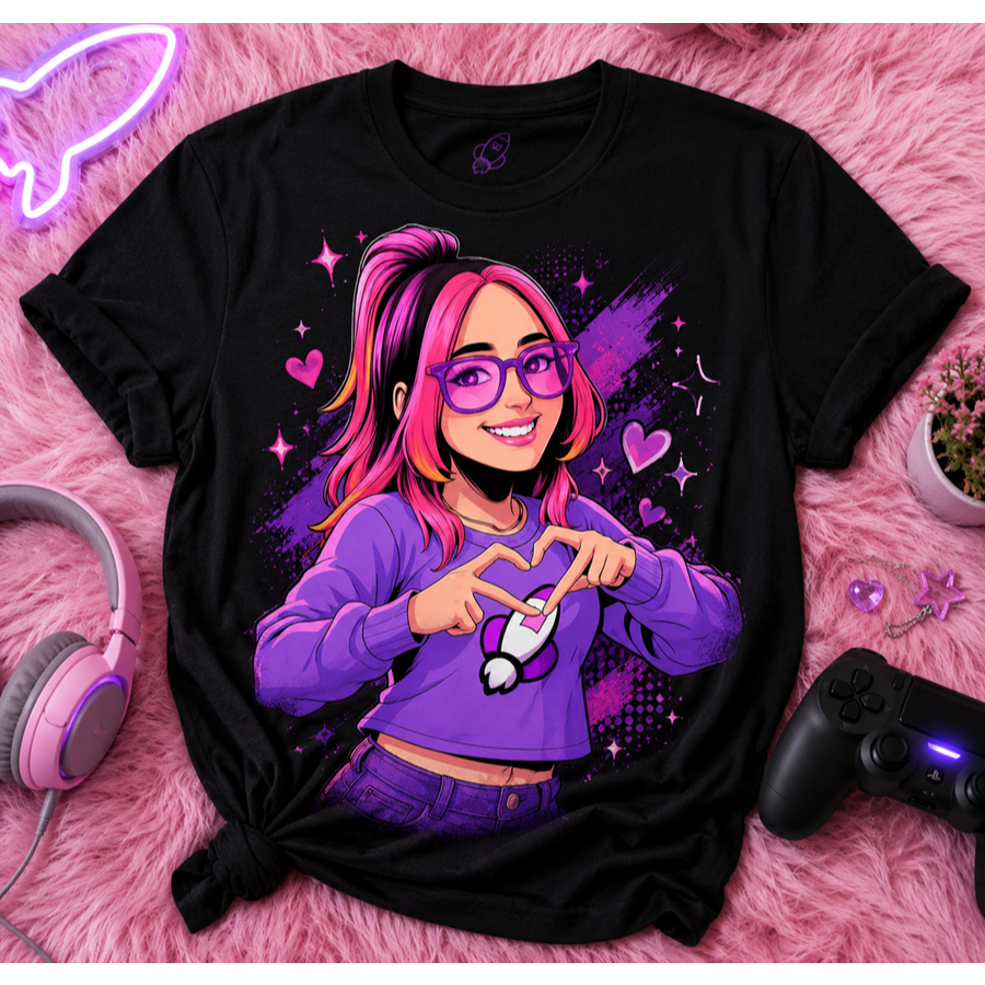 Camiseta Feminina KATLEN | Estampa Exclusiva infantil e adulto