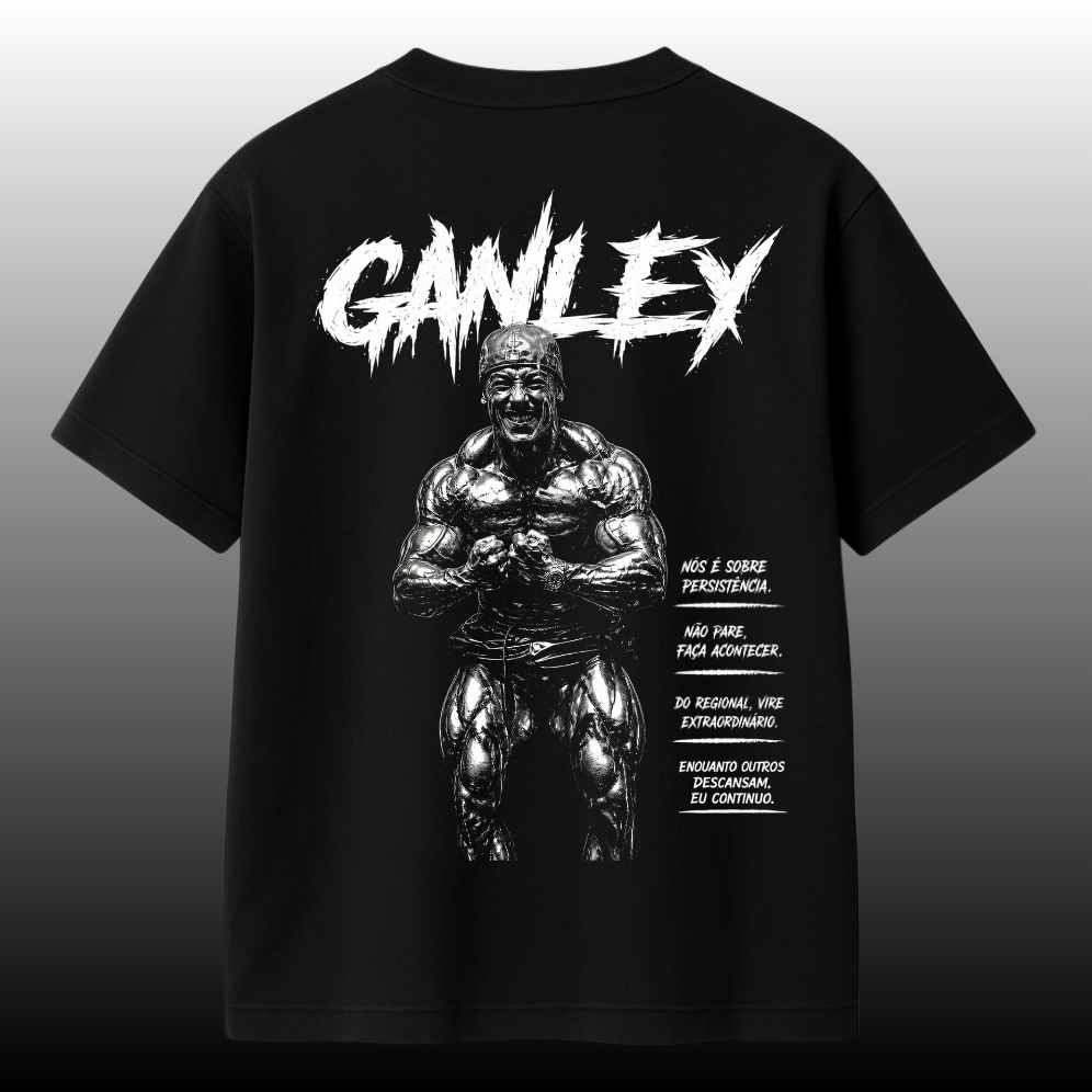 Camiseta Oversized Ganley Freaky Treino Pesado Academia Streetwear Masculino e feminina Camisa 100% Algodão Estampada