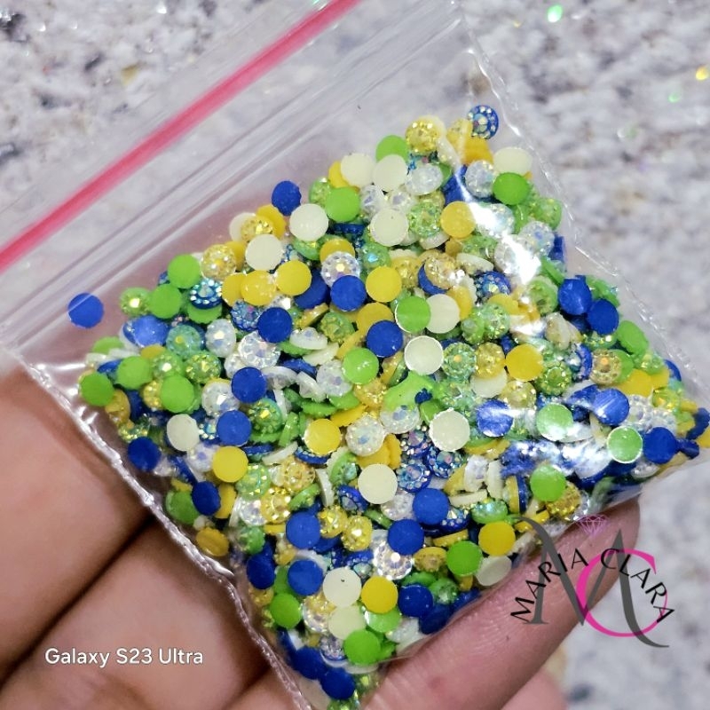 Margarida Mix Brasil Pedrarias Copa do Mundo - Strass para Maquiagem Artística e Nail Art make Aplique adereço acessório