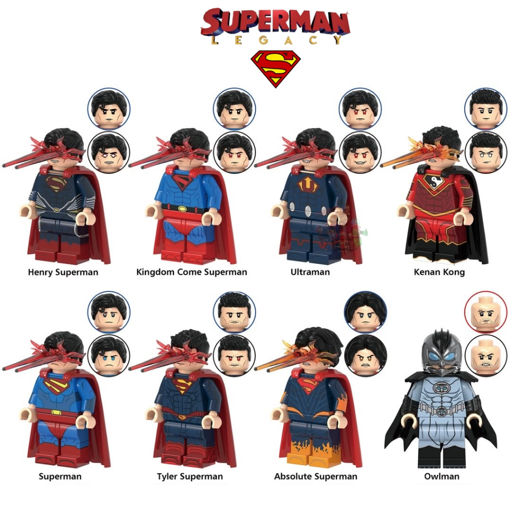 Superman Henry Legacy Owlman Minifigures de coleção miniaturas Kenan Kong Ultraman Kingdom Come