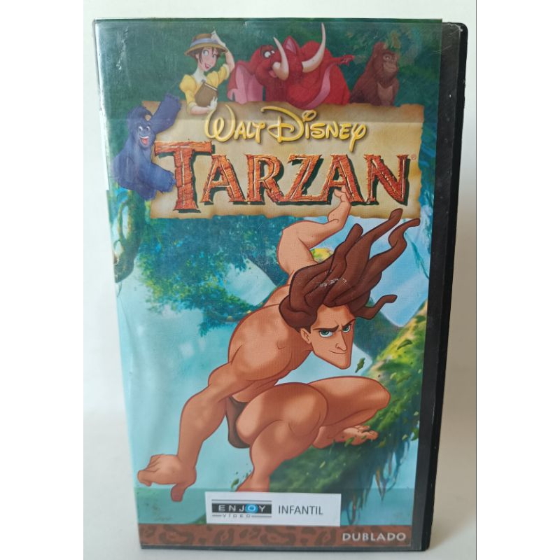 VHS Tarzan Dublado filme desenho infantil Walt Disney clássico colecionador
