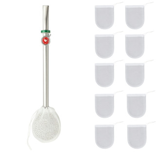 Kit 10 Filtros Para Bomba De Chimarrão Tereré Com Cordão