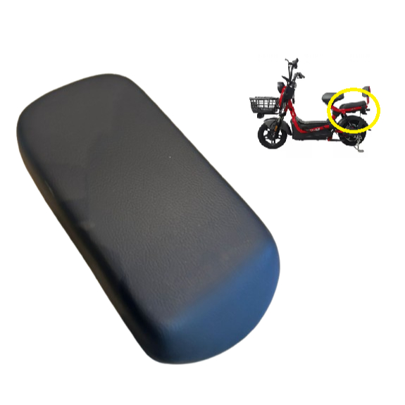 Banco Preto Carona Scooter Eko-5 Duos Assento Estofado Selim Traseiro Apoio Moto Elétrica