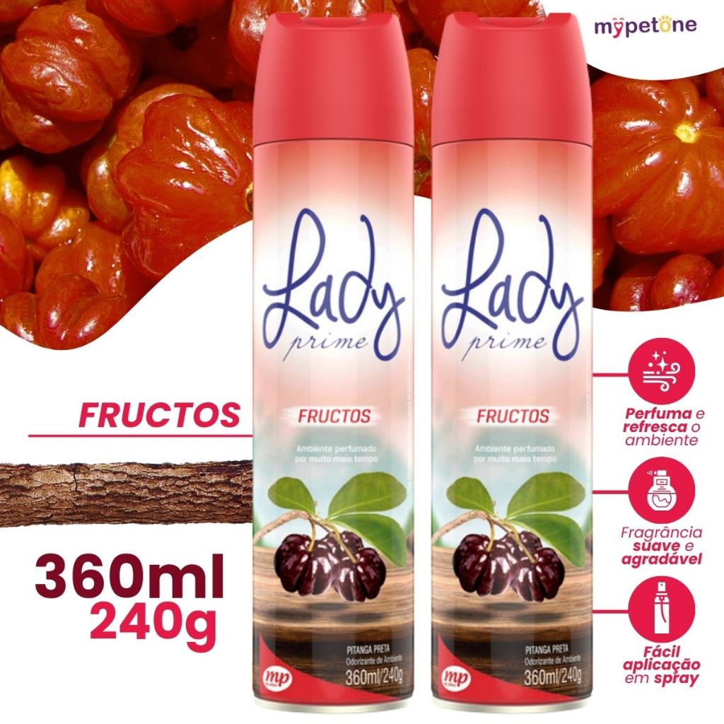 2 Odorizador Lady Prime Fructus - 360ml