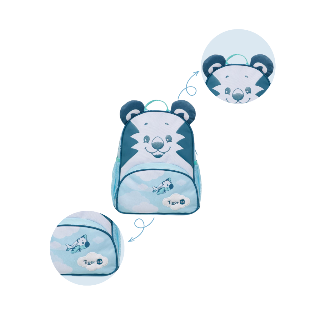 Mochila Tigor T Little Azul Infantil Masculina com Alta Durabilidade Original Leve