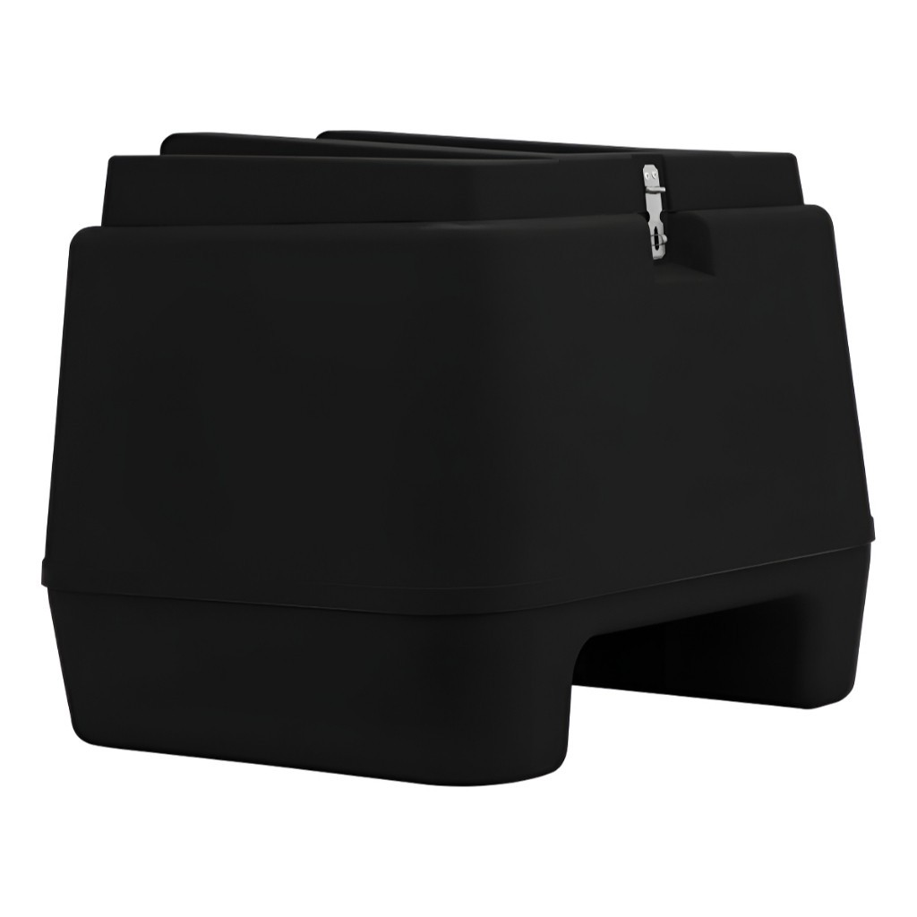 Baú 80 Litros Bauleto Moto Universal Pro Tork Delivery Preto e Branco