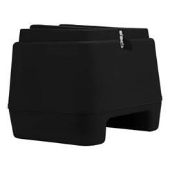 Baú 80 Litros Bauleto Moto Universal Pro Tork Delivery Preto - Branco Plástico Injetado Reforçado