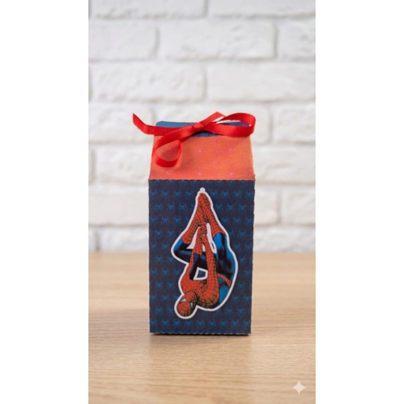 KIT CAIXINHA MILK PERSONALIZADA - HOMEM ARANHA - LEMBRANCINHA PERSONALIZADA - CAIXA PERSONALIZADA