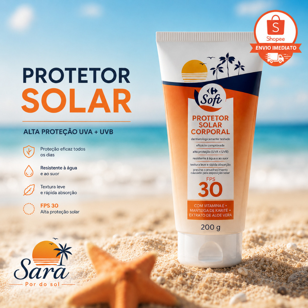 Protetor Solar Carrefour Soft Corporal Fps30 200gr