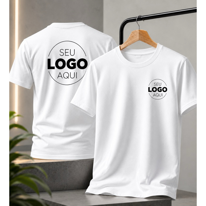 Detalhes do Camiseta para personalização uniforme empresas estampa premium blusa algodão