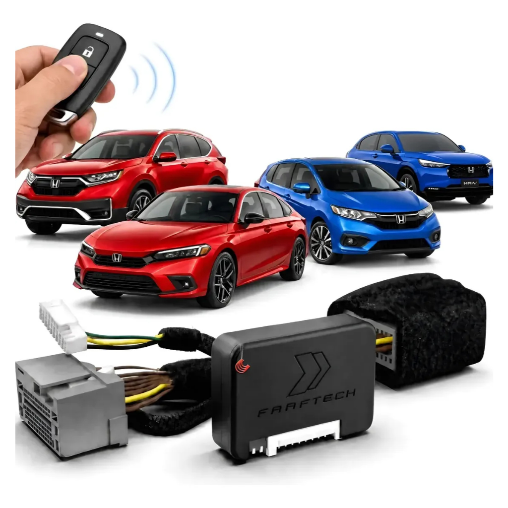 Interface Vidro e Rebatimento Retrovisor City Civic CRV HRV Fechar Automático 4 Teto Solar Faaftech