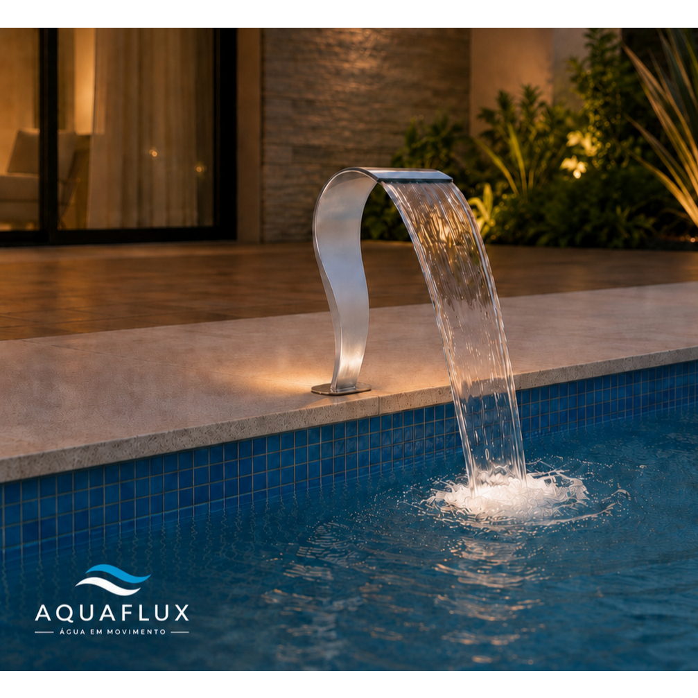 Cascata Naja Piscina 50x12 Aço Inox Junior High Tech