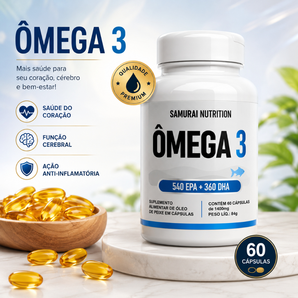 Ômega 3 Samurai Nutrition 60 Cápsulas