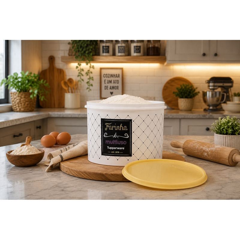 Caixa Farinha Bistrô 3,8kg Tupperware