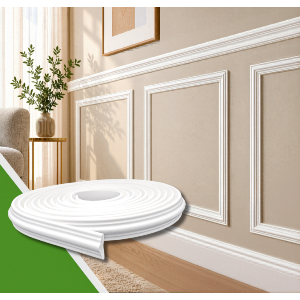 Boiserie de EVA Roda Meio Autocolante 3,8cm de altura | Envio FULL