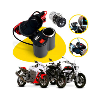 Tomada para Moto USB 12V Acendedor Motocicleta Carregado