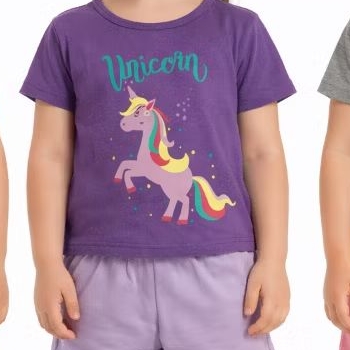 Conjunto infantil bebê menina feminino Soletex Baratinho básico dia a dia Verão short e blusinha ou regata