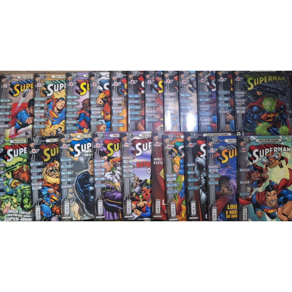 🦸‍♂️ Coleção Completa Superman Super-Heróis Premium 1 ao 22 Editora Abril