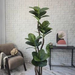 Árvore Ficus Lyrata Artificial Para Decoração 110cm a 180cm Sem Vaso