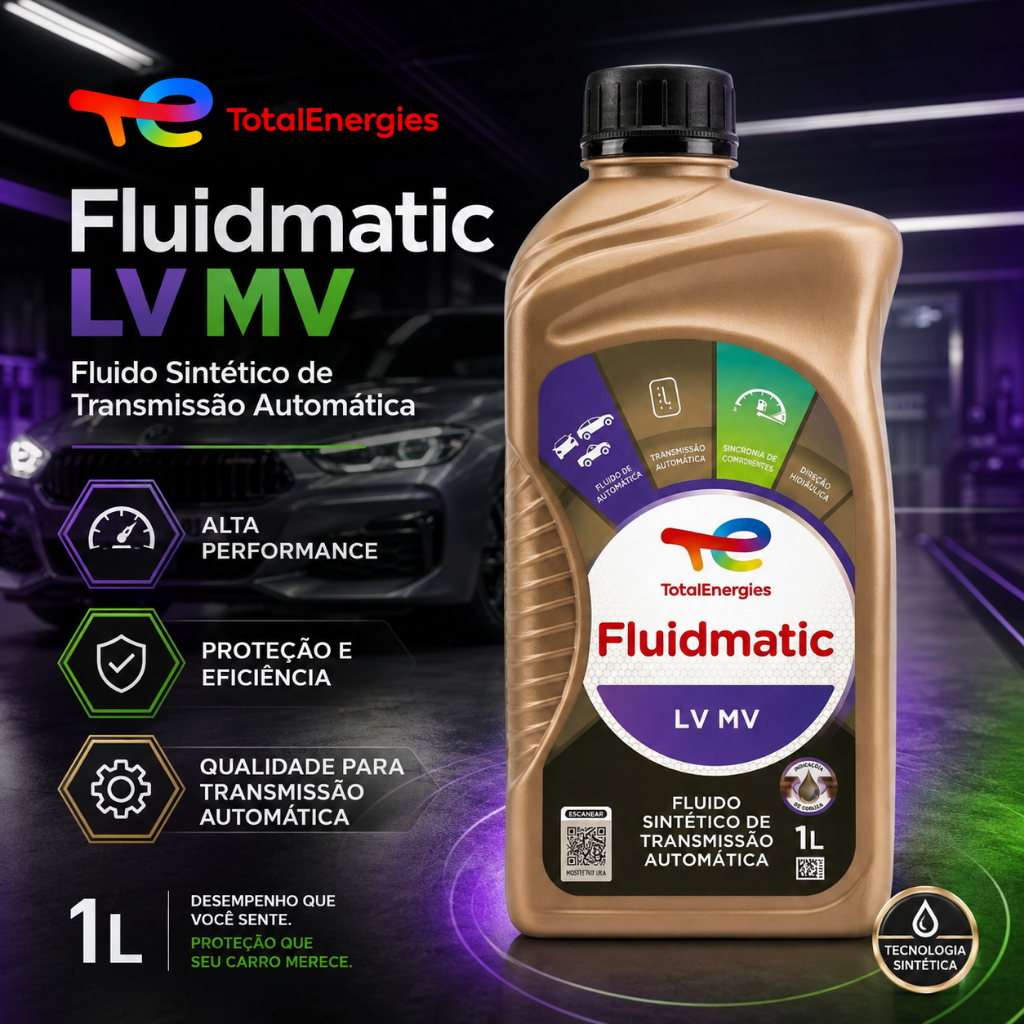 Kit 2 Unidades Óleo Transmissão Automática Fluidmatic LV MV ATF Alta Performance Fluido Sintético