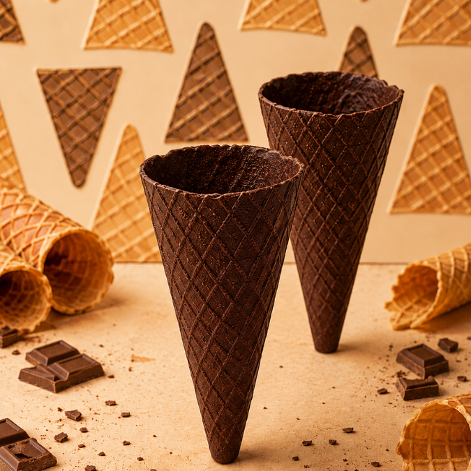1~5 Forma BWB Com Silicone(3 partes) Para Chocolate Cód. 850 - Cone Grande 42g. Cone Trufado Gourmet (CHOCO) · foto 2