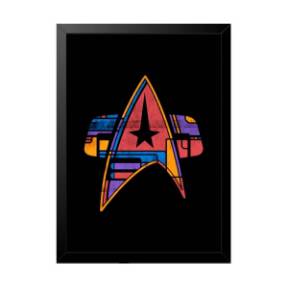 Quadro Decorativo Série Poster Star Trek USS Enterprise Quarto Sala Escritório