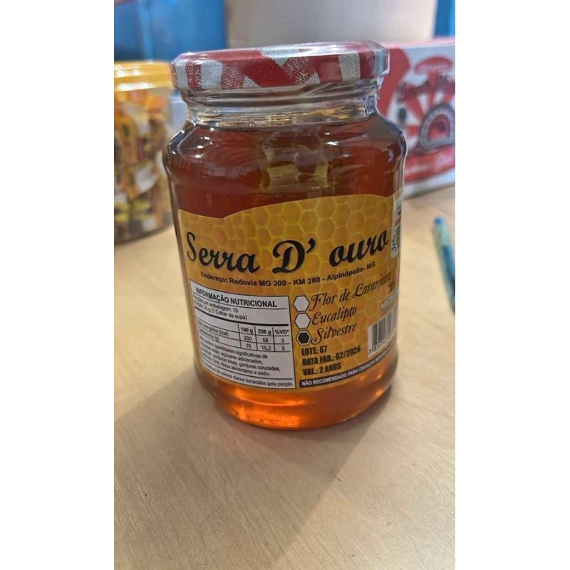 Mel puro de abelha 700 g mel Serra do ouro mel  da abelha dentro mel de minas gerais