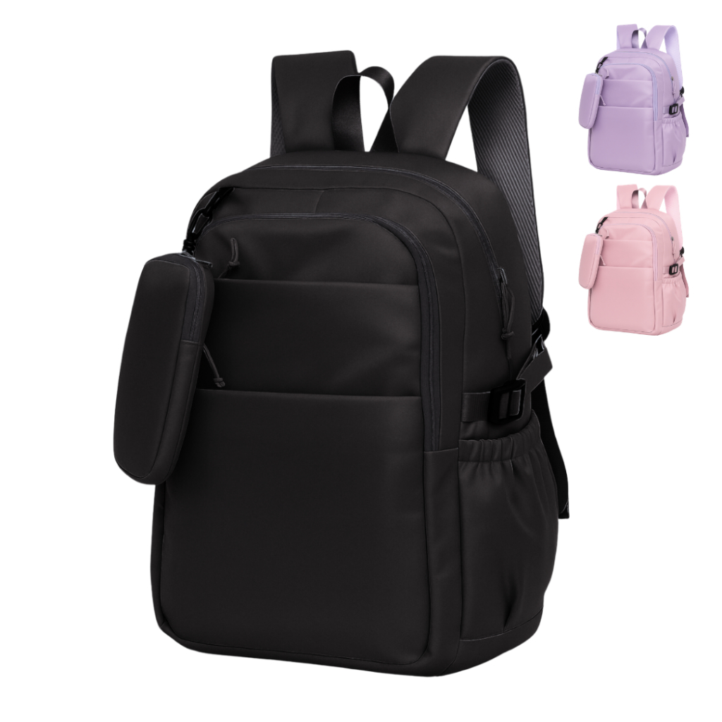 Mochila Resistente Estojo Azuza Compartimentos Escolar Leve Multifuncional
