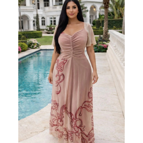 Vestido Midi - Viviane em Tule