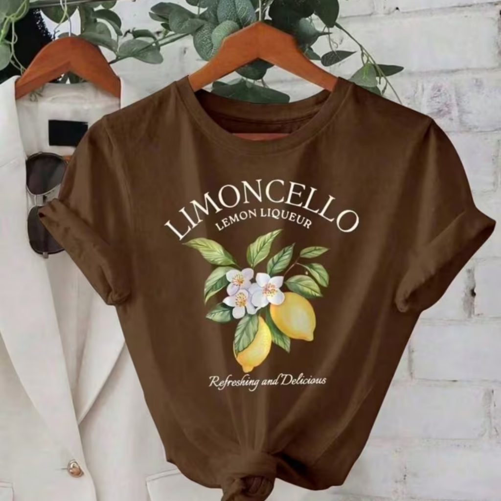 Camisa Camiseta Feminina Limoncello Limão Estilosa Confortável Tendência 100% Algodão