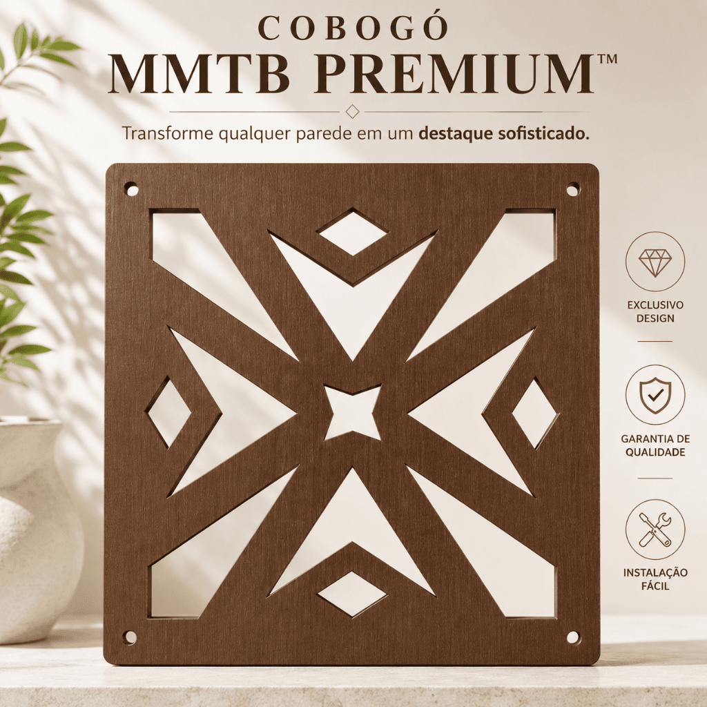 Painel Cobogó MDF Vazado Decorativo Divisor de Ambientes Parede Cabeceira Moderna Modelo Milão