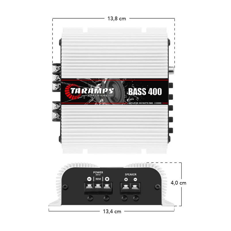 Módulo Amplificador Taramps Bass 400 RMS 2 ohms.