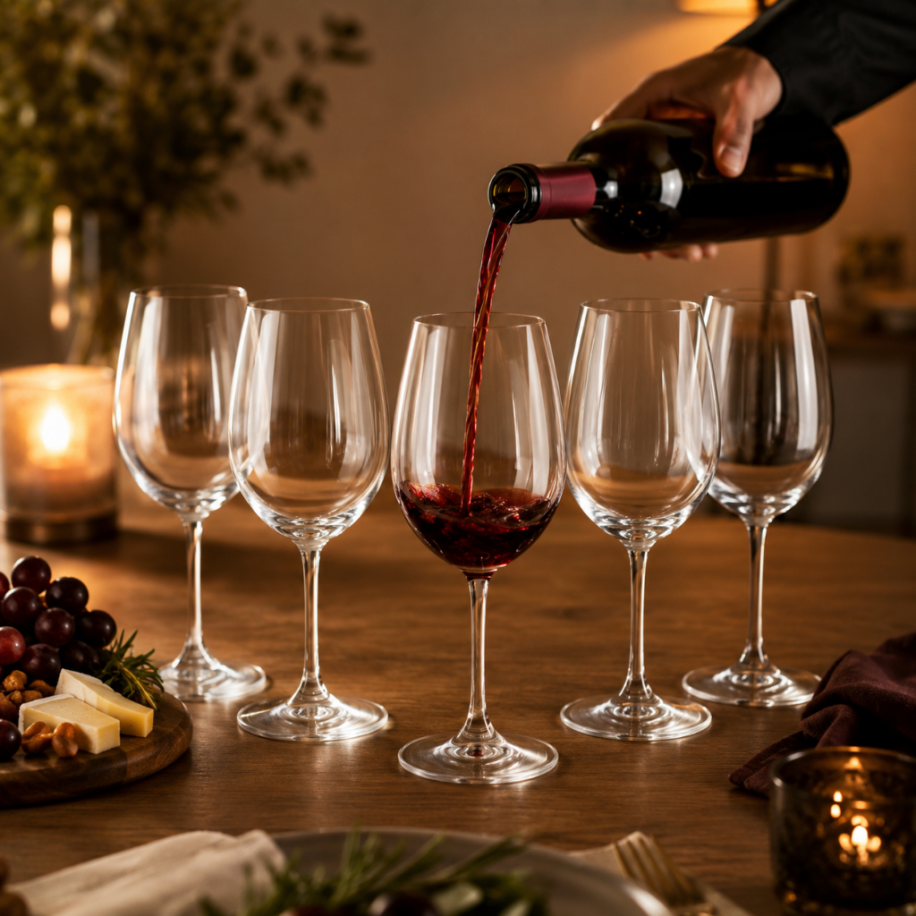 Jogo 6 Taças de Cristal para Vinho 615ml Transparente - Kit Elegante e Resistente para Vinho